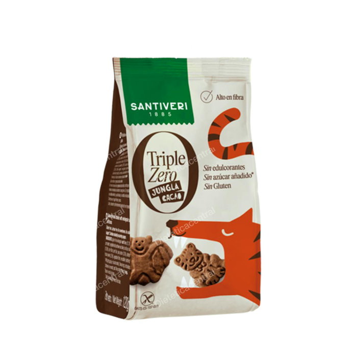 SANTIVERI GALLETAS JUNGLA CACAO T. ZERO SANTIVERI GALLETAS JUNGLA CACAO T. ZERO