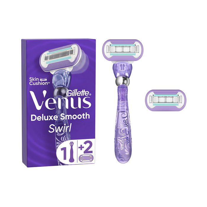 Gillette Venus SWIRL Smooth - Rasoir pour femme avec manche flexible, FlexiBall et 2 pièces détachées Gillette Venus SWIRL Smooth - Rasoir pour femme avec manche flexible, FlexiBall et 2 pièces détachées