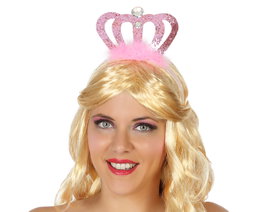 Diadème Princesse Rose avec plumes de B/SOL. de la collection B/SOL. DIADEMA PRINCESA ROSA