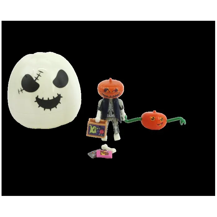PLAYMOBIL Citrouille à tête de citrouille 72358 avec petite citrouille bébé et boîte luminescente
