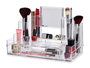 Berilo Organisateur de tiroir haut 14 compartiments avec miroir 30x19x15 cm Transparent (Set de 6)