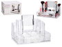 Berilo Organisateur de tiroir haut 14 compartiments avec miroir 30x19x15 cm Transparent (Set de 6)