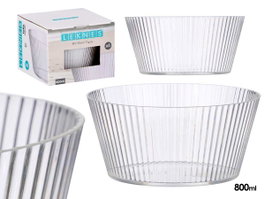 LEKNES BOL RAYAS TRANSPARENTE PEQ 800 ml