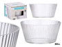 Leknes Bol Rayes Transparent Petit 800 ml Plastique 15 x 7,2 x 15 cm (Set de 24)