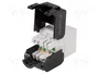 LANBERG Module RJ45 Keystone Cat 6 Blanc/Noir