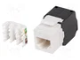 LANBERG Module RJ45 Keystone Cat 6 Blanc/Noir