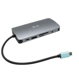 i-Tec Metal USB-C Nano Dock HDMI/VGA avec LAN et chargeur 100W