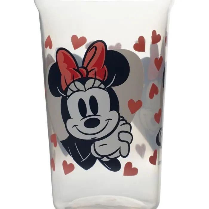 Disney Baby - Tasse d'apprentissage anti-fuite Minnie, 295 ml, avec poignées, pour bébé à partir de 10 mois, design coloré, sans BPA