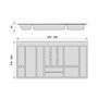 Emuca Range-couverts Optima module 1.000mm Gris anthracite