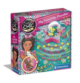 Clementoni Crazy Chic - Coffret création de bracelets de l'amitié avec perles et fils - À partir de 7 ans - Jeu créatif fille
