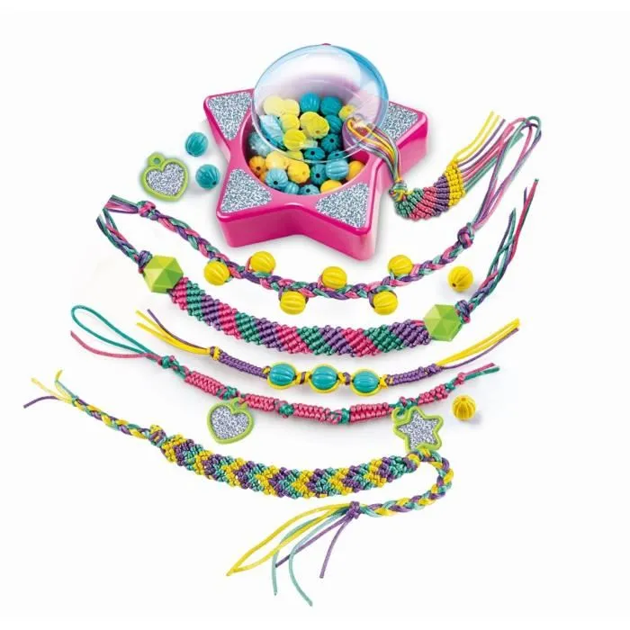 Clementoni Crazy Chic - Coffret création de bracelets de l'amitié avec perles et fils - À partir de 7 ans - Jeu créatif fille