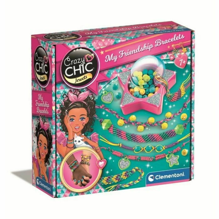 Clementoni Crazy Chic - Coffret création de bracelets de l'amitié avec perles et fils Clementoni Crazy Chic - Coffret création de bracelets de l'amitié avec perles et fils