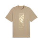 T-shirt à manches courtes homme Puma Maximal Metallic Relaxed Marron Clair 15-16 Ans