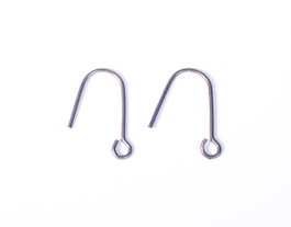 Innspiro Boucles d'oreilles métalliques crochet ouvert style hippie argenté vieilli