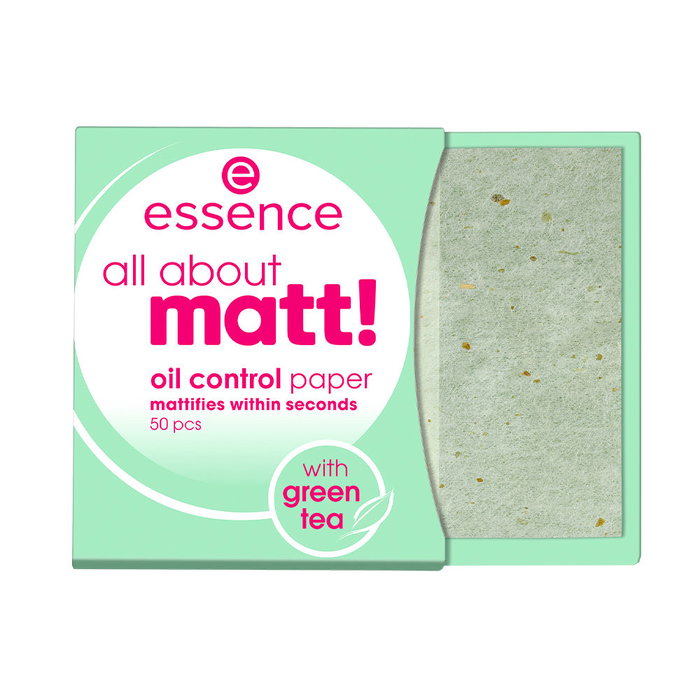 Essence ALL ABOUT MATT! Papiers Matifiants, 50 Unités, Anti-Brillance, Extrait de Thé Vert Essence ALL ABOUT MATT! Papiers Matifiants, 50 Unités, Anti-Brillance, Extrait de Thé Vert