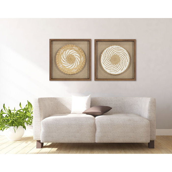 Home ESPRIT Cadre 3D Jute Pin 35 x 3,6 x 35 cm Home ESPRIT Cadre 3D Jute Pin 35 x 3,6 x 35 cm