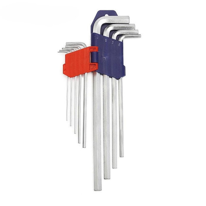 Jeu de Clés Allen Workpro 1,5, 2, 2,5, 3, 4, 5, 6, 8, 10 mm Hexagonal 9 Pièces (9 Unités) Jeu de Clés Allen Workpro 1,5, 2, 2,5, 3, 4, 5, 6, 8, 10 mm Hexagonal 9 Pièces (9 Unités)