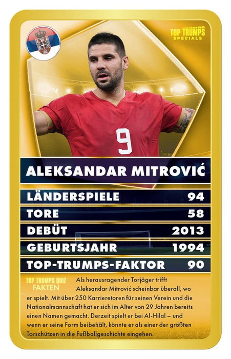 Winning Moves World Football Stars 6 Top Trumps - Allemand