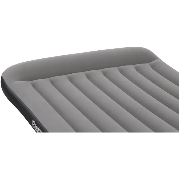 Bestway Matelas gonflable 2 places Tritech Queen 671BS - 203 cm x 152 cm x 30 cm, pompe USB intégrée, oreiller intégré, capacité 300 kg
