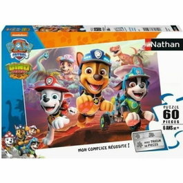 Nathan Puzzle Pat'Patrouille à la rescousse des dinosaures 60 pièces avec trieur