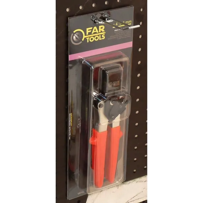 FARTOOLS Pince à cheville métallique rouge pour chevilles Ø 4 à 8 mm - Fixation murale béton/brique