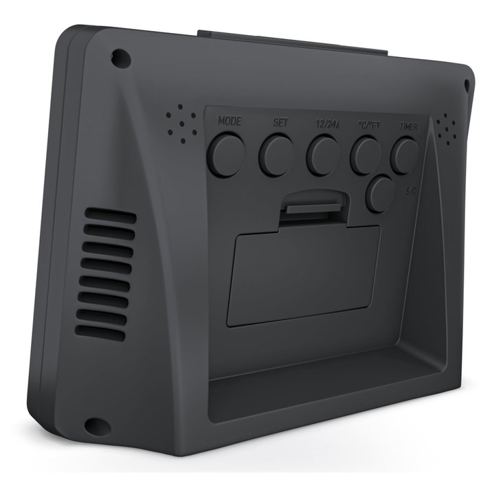 Mebus 25739 Réveil Quartz Numérique Noir