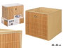 Kipit Boîte Pliable Organisatrice Bambou Beige 32x32x1.5 cm (Set de 24)