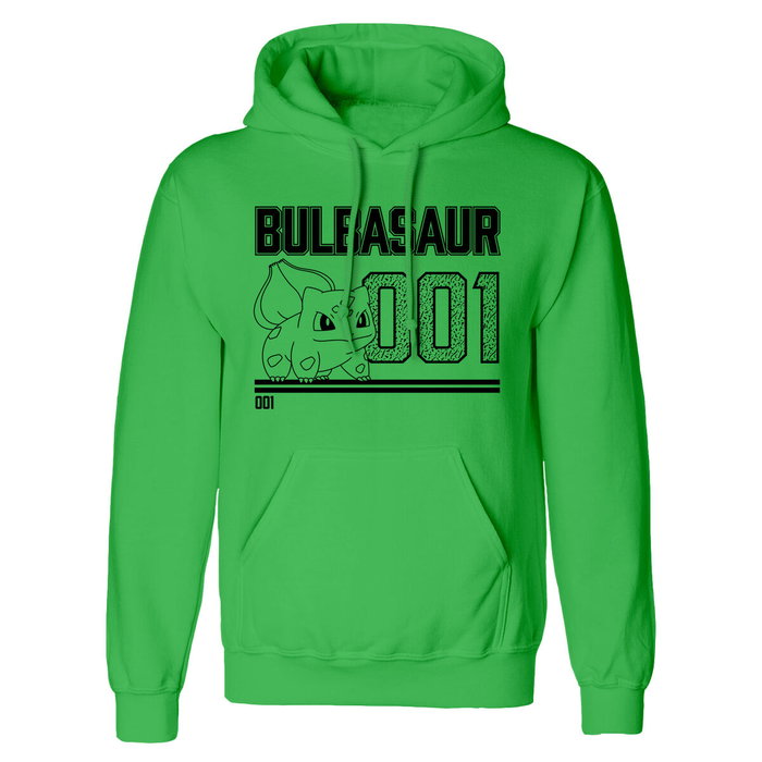 Pokémon Sweat à capuche unisex Bulbasaur Line Art Vert XXL Pokémon Sweat à capuche unisex Bulbasaur Line Art Vert XXL