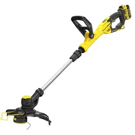 Stanley Fatmax SFMCST933M1 Coupe-bordure électrique sans fil, Batterie 4Ah 18V inclus, Largeur de coupe 33 cm, Manche télescopique, 2 vitesses variables