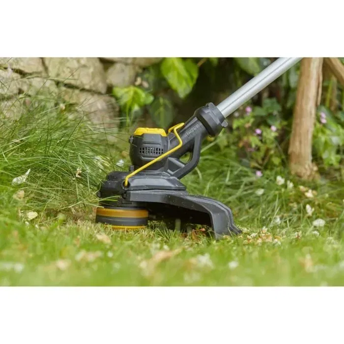 Stanley Fatmax SFMCST933M1 Coupe-bordure électrique sans fil, Batterie 4Ah 18V inclus, Largeur de coupe 33 cm, Manche télescopique, 2 vitesses variables
