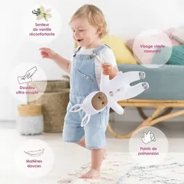 Corolle - Pti'Coeur Lapin Blanc - Poupon en tissu doux 30 cm - Doudou avec odeur vanille - Pour enfant dès 9 mois