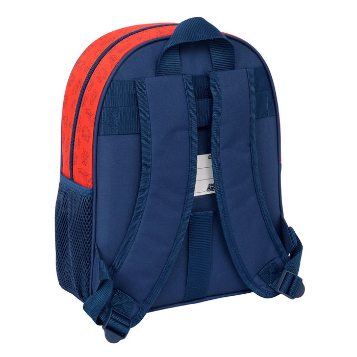 Cartable Super Mario Trick Rouge Bleu foncé 28 x 34 x 10 cm