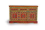 GINER Y COLOMER Buffet en bois de manguier et MDF multicolore peint à la main - 3 tiroirs, 3 portes - 140x86x40 cm