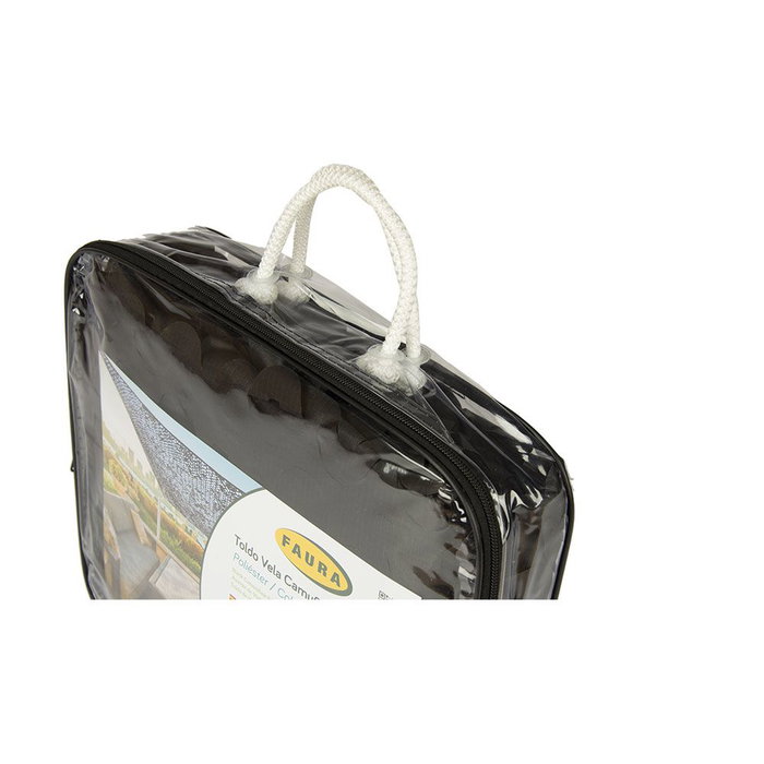 Faura Told voile camuflaje réversible noir 3 x 4 m anti-UV polyester avec anodes inox et corde
