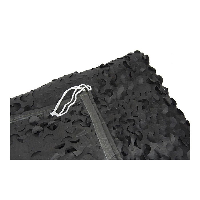 Faura Told voile camuflaje réversible noir 3 x 4 m anti-UV polyester avec anodes inox et corde
