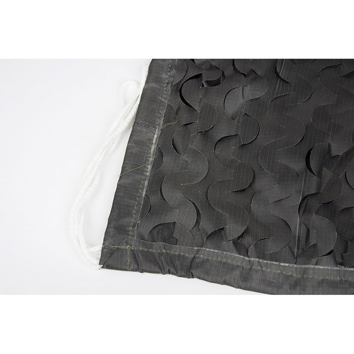 Faura Told voile camuflaje réversible noir 3 x 4 m anti-UV polyester avec anodes inox et corde