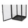 Lanterne Home ESPRIT Noir Argenté Verre Acier 18 x 18 x 41 cm (2 Pièces)