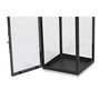 Lanterne Home ESPRIT Noir Argenté Verre Acier 18 x 18 x 41 cm (2 Pièces)