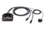 Aten US3312 - Commutateur KVM 2 Ports USB-C vers DisplayPort 4K (4096x2160) avec Sélecteur à Distance