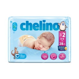 CHELINO Couches Nouveau-né Taille 2, 3-6kg, 28 unités