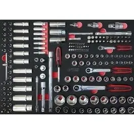 KS TOOLS 711.1011 Module de douilles et accessoires 1/4" 3/8" 1/2" 175 pièces pour servante et établi