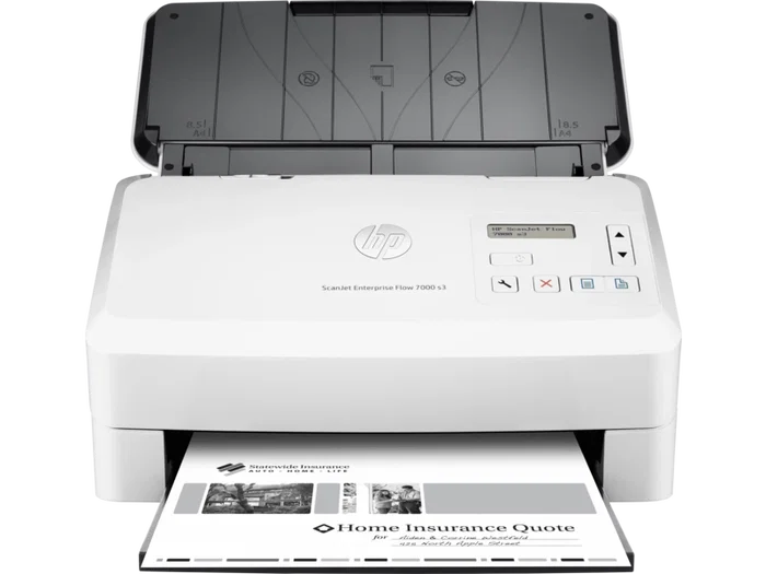 HP L2757A ScanJet Enterprise Flow 7000 s3 Scanner de documents A4 blanc, 75 ppm, USB 3.2, ADF 80 feuilles HP L2757A ScanJet Enterprise Flow 7000 s3 Scanner de documents A4 blanc, 75 ppm, USB 3.2, ADF 80 feuilles