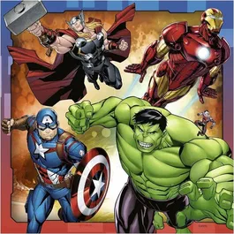 Ravensburger - Lot de 3 Puzzles Avengers 49 pièces - Poster inclus - Jeu éducatif pour enfant dès 5 ans - Super-héros Marvel