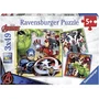 Ravensburger - Lot de 3 Puzzles Avengers 49 pièces - Poster inclus - Jeu éducatif pour enfant dès 5 ans - Super-héros Marvel