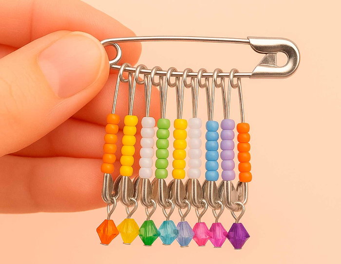 Innspiro Épingles à nourrice métalliques argentées 27,8x6,2mm, 100u.