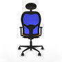 Piqueras y Crespo Chaise de Bureau Jorquera Jaune et Bleu