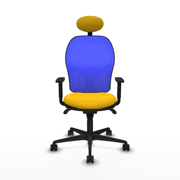 Piqueras y Crespo Chaise de Bureau Jorquera Jaune et Bleu Piqueras y Crespo Chaise de Bureau Jorquera Jaune et Bleu