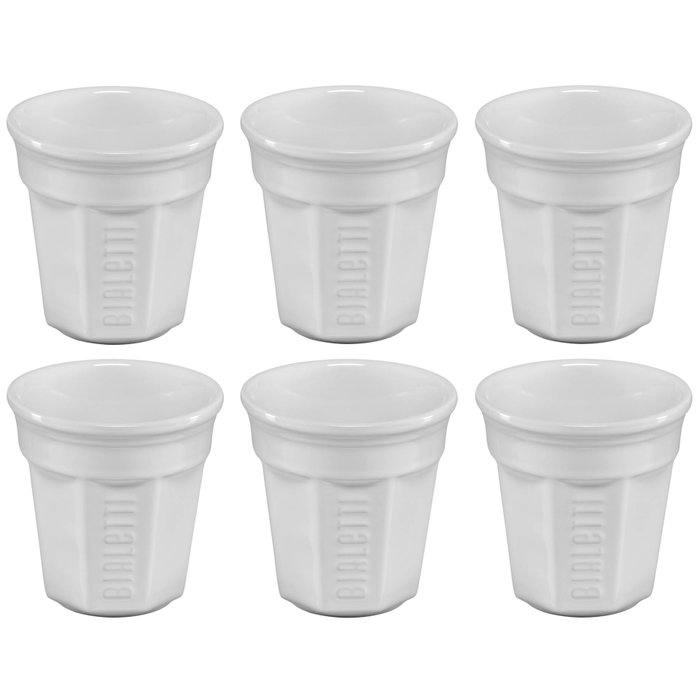Bialetti Set de 6 tasses Espresso blanc Bialetti Set de 6 tasses Espresso blanc