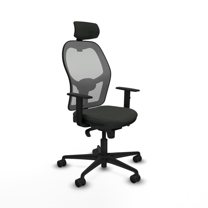 Piqueras y Crespo Chaise de Bureau Jorquera avec Appui-tête 2D et Soutien Lombaire, Noir et Gris Piqueras y Crespo Chaise de Bureau Jorquera avec Appui-tête 2D et Soutien Lombaire, Noir et Gris