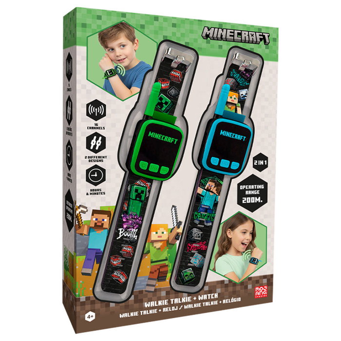 Kids Euroswan Walkie Talkie et Montre 2 en 1 Slim Minecraft Kids Euroswan Walkie Talkie et Montre 2 en 1 Slim Minecraft